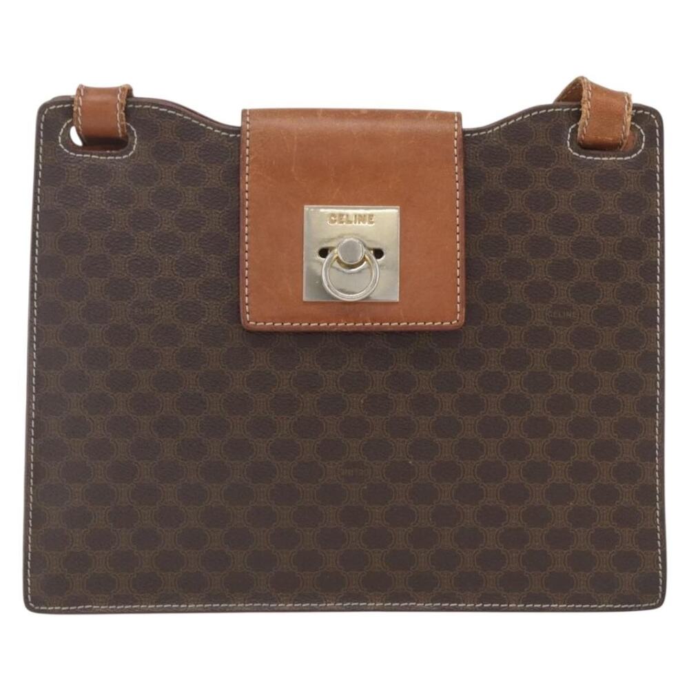 Celine Macadam Shoulder Bag Brown
